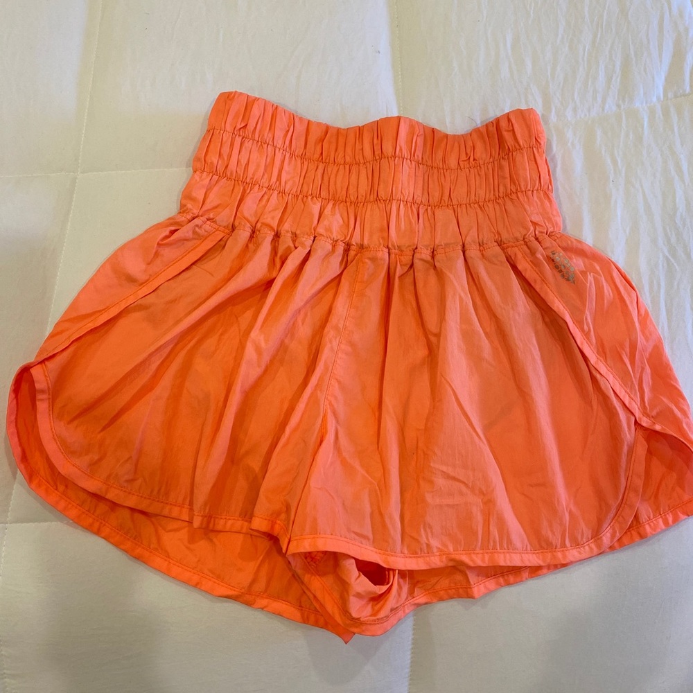 Neon orange Free people- The way home shorts